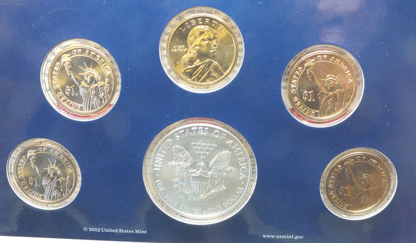 2012 United States Mint Annual Uncirculated Dollar Coin Set - Eagle - J952