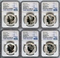 2022 Morgan & Peace Dollar Reverse Proof NGC PF70 - 6 Coin Set Fiji $1 - JP787