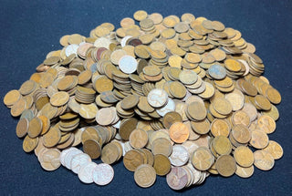 1940s-S Lincoln Wheat Cent Bag Lot of 500 Coins $5 Penny Cents Copper Bulk-SS27