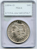 1884-O Morgan Silver Dollar PCGS MS64 Green Label Rattler - New Orleans - K200