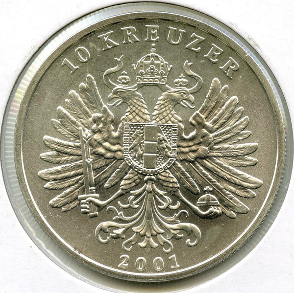 2001 Austria Silver Coin 10 Kreuzer - J776