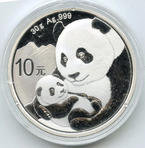 2019 China Panda 999 Silver 30g Coin 10 Yuan - Chinese Bullion - K122