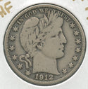 1912-D Silver Barber Half Dollar 50c Denver Mint -SS760