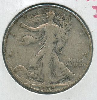 1938-D Silver Walking Liberty Half Dollar 50c Denver Mint  - SS772