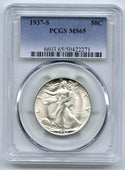 1937-S Walking Liberty Silver Half Dollar PCGS MS 65 San Francisco MInt - K160