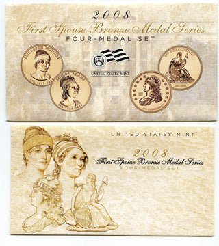 2008 First Spouse Bronze Four-Medal Set U.S. Mint - J831