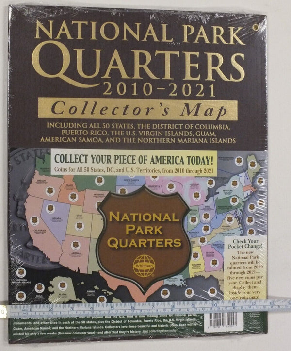 National Park Quarter 2010-2021 Large Collector Map ATB Whitman Harris Album 16