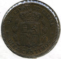 1877 Spain Coin 10 Centimes - Alfonso XII España - H793