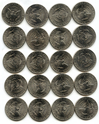 1993 Kennedy Half Dollar 20-Coin Roll - Brilliant Uncirculated Philadelphia B574