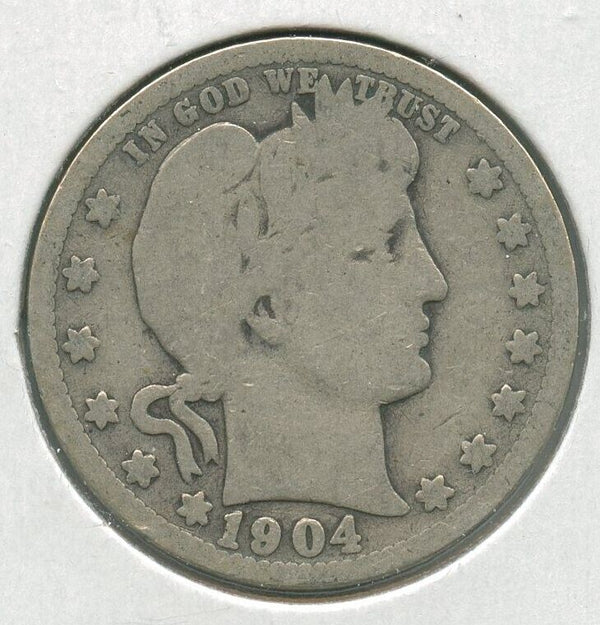 1904-O Silver Barber Quarter 25C New Orleans Mint - SS685