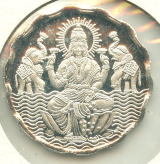 Lakshai 5 Gram Silver 999 Round Lucky Wisdom Wealth Hindu  -KR830