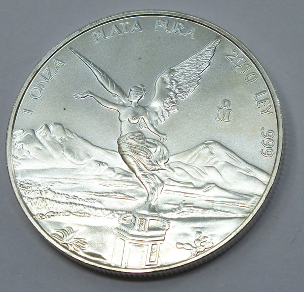 2010 Mexico Libertad 999 Silver 1 oz Coin Onza Plata Pura - K16