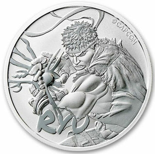 2022 Ryu Street Fighter 9999 Silver 1 oz Tuvalu $1 Dollar Coin BU ounce - JM850