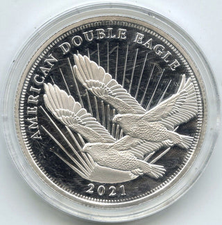 2021 American Double Eagle $2 Coin 999 Silver 1/2 oz Cook Islands - H468