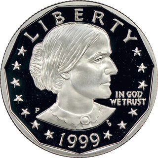 1999-P Susan B Anthony Proof Dollar Coin OGP Box & COA US Mint $1 - JP706