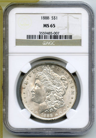 1888 Morgan Silver Dollar NGC MS65 Certified - Philadelphia Mint - J471