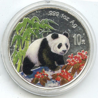 1997 China Panda 999 Silver 1 oz Colored Coin 10 Yuan - Chinese Bullion - H790