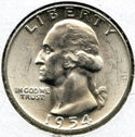 1954-D Washington Silver Quarter - Denver Mint - B929