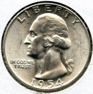 1954-D Washington Silver Quarter - Denver Mint - B929