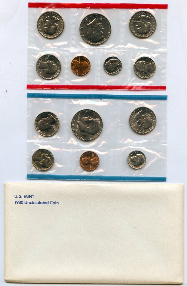 1980 Uncirculated U.S. Mint Set 13 Coins United States Philadelphia & Denver