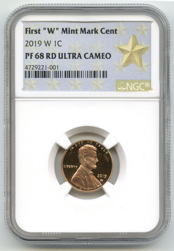 2019-W First W Lincoln Proof Cent Penny NGC PF68 RD Ultra Cameo West Point K176