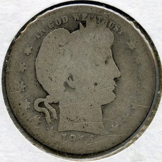 1914-S Barber Silver Quarter - Semi Key Date - San Francisco Mint - H366
