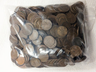 Lincoln Wheat Cent Bag Lot of 1000 Coins $10 Pennies Penny Cents Copper 1c Bulk