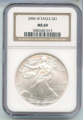 2006-W American Silver  Eagle  Silver Dollar NGC MS69 - SR377