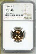 1959 Lincoln Proof Wheat Cent Penny NGC PF67 RD Certified - Philadelphia - J475