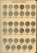 Jefferson Nickels 1938 - 2008 Partial Coin Set & Dansco Album Collection - BX90