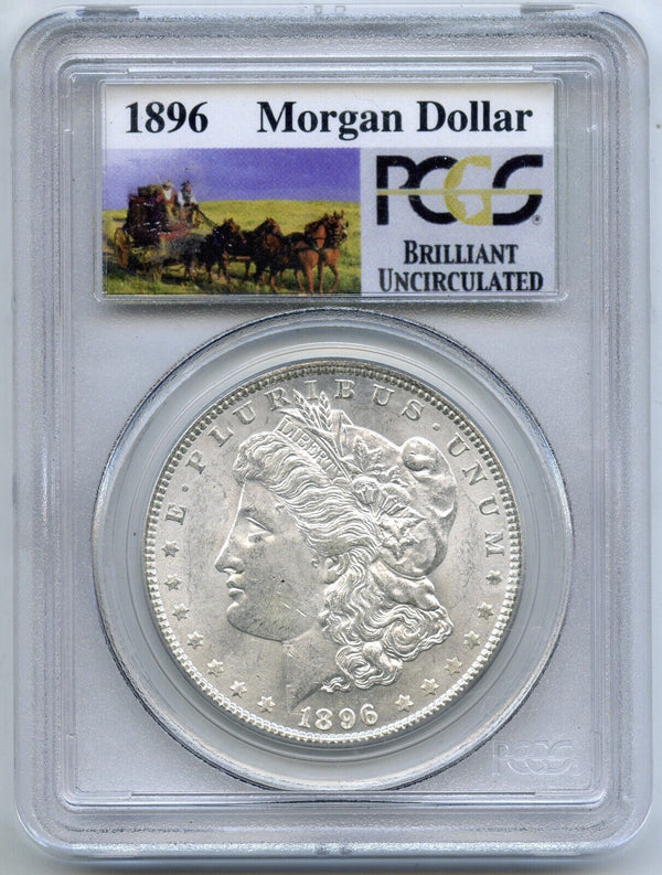 1896 Morgan Silver Dollar PCGS Brilliant Uncirculated - Philadelphia Mint - J33