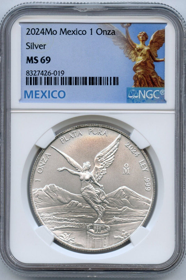 2024 Mexico Libertad Silver 1 Oz NGC MS69 Onza Coin Certified Plata Pura 999