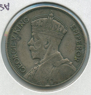 1935 New Zealand Silver One Florin Coin - King George V - SR395