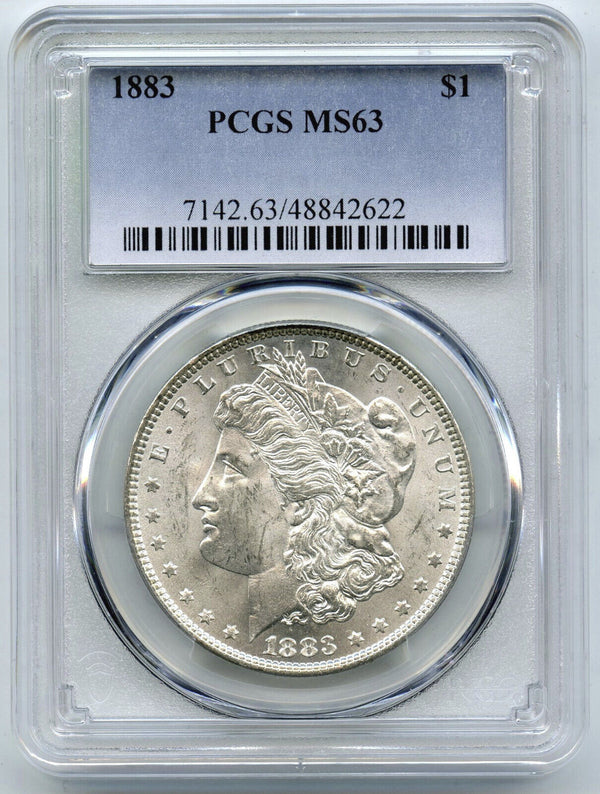 1883 Morgan Silver Dollar PCGS MS63 Certified - Philadelphia Mint - K383