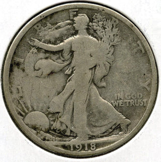 1918-D Walking Liberty Silver Half Dollar - Denver Mint - K247