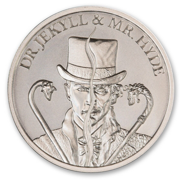 Dr. Jekyll Mr. Hyde 2023 Art Medal 999 Silver 1 oz Round Horror Bullion JP183