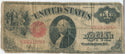 1917 $1 One Dollar United States Large Size Sawhorse Currency Note - SS244