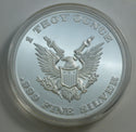 999 Silver 1 oz Colored Donald Trump Liberty  Justice Salute  Medal Round LH553