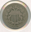 1867 Shield Nickel No Rays 5c Philadelphia Mint  - SR494