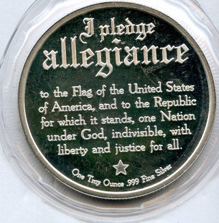 Pledge Allegiance American Eagle 999 Silver 1 oz Medal Round USA ounce - RC392