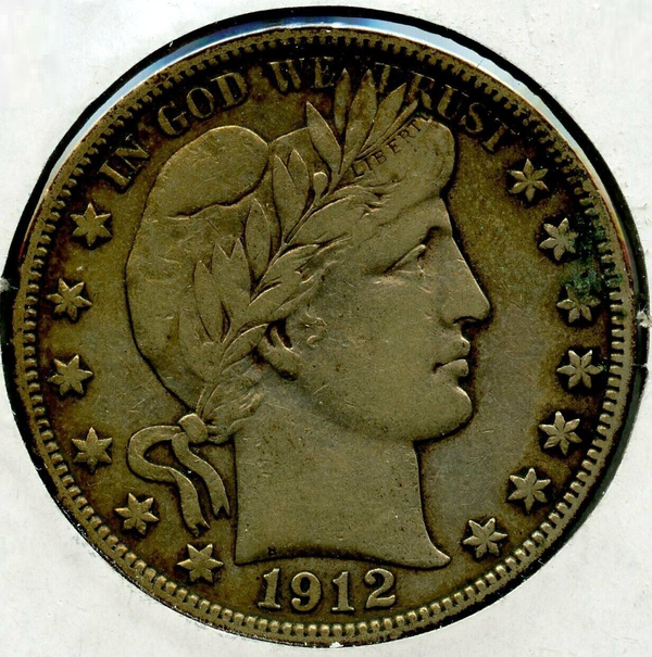 1912-D Barber Silver Half Dollar - Denver Mint - JD301