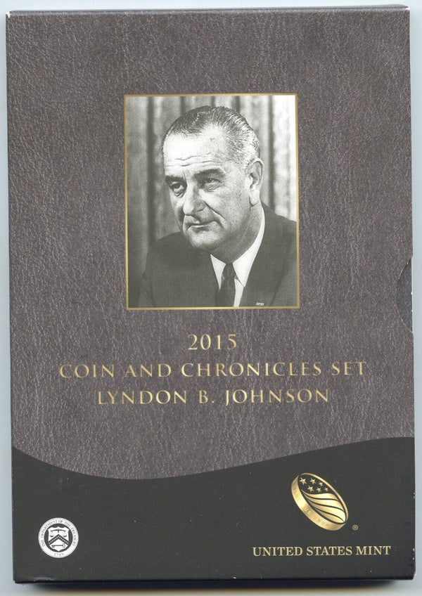 2015 Lyndon B. Johnson Coin + Chronicles Set AX4 United States Mint - J158