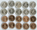 Zombucks 999 Silver + Copper 1 oz Rounds Complete Set of (20) Medals - K64