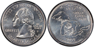 2004-P Michigan Statehood Quarter 25C Uncirculated Coin Philadelphia mint STP26