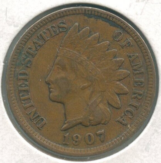 1907 Indian Head Cent Penny - Philadelphia Mint - ER173