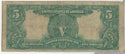 1899 $5 Indian Chief Five Dollars Silver Certificate Note Currency - SS536