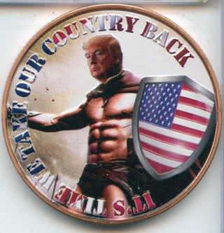 (20) Donald Trump Take Our Country Back America 1oz Copper Round Colored Roll