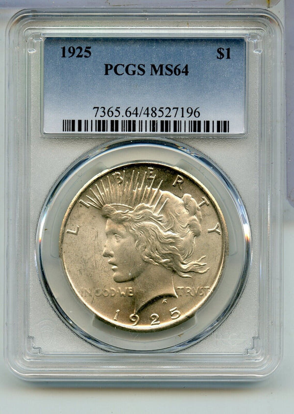 1925-P Peace Silver Dollar PCGS MS64 Philadelphia Mint - KR933