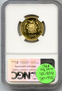 1969 Guinea Moon Landing Gold Proof 2000 Francs Coin NGC PF68 Ultra Cameo JP638