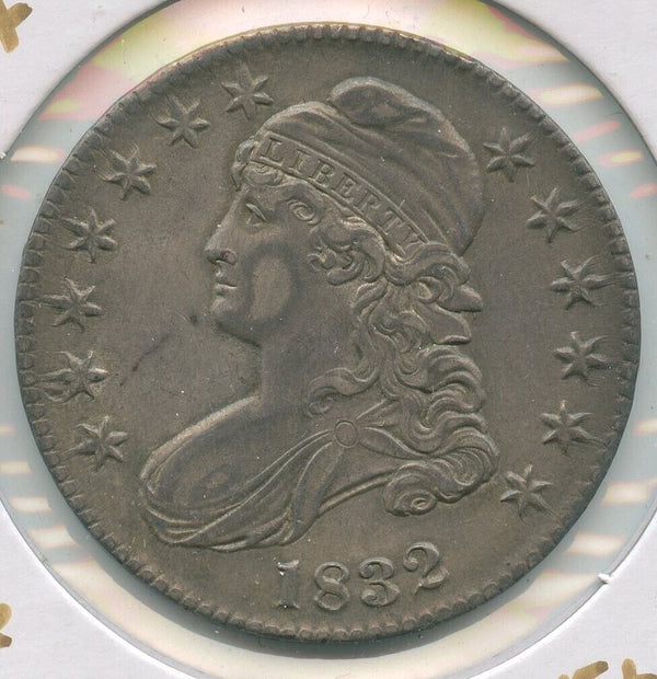 1832 Large Letters Silver Bust Half Dollar 50c Philadelphia - SS712